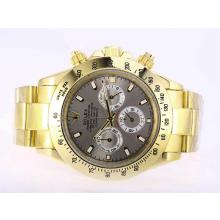 Rolex Daytona Working Chronograph Full Gold with Gray Dial