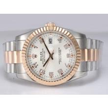 Rolex Datejust Automatic Two Tone with White Dial Number Marking-4