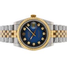 Rolex Datejust Automatic Two Tone Diamond Marking with Blue Dial 1