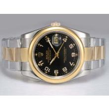 Rolex Datejust Automatic Two Tone with Black Dial Number Marking-1