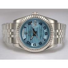 Rolex Day-Date Automatic with Blue Graphical Dial Number Marking