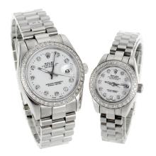 Rolex Datejust Automatic Diamond Bezel and Markers with White Dial S/S-Sapphire Glass-1