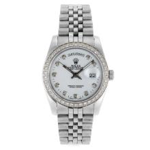 Rolex Day-Date Automatic Diamond Bezel and Markers with White Dial Sapphire Glass-1