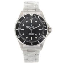 Rolex Submariner Swiss ETA 2836 Movement White Markers with Black Dial S/S-Vintage Edition
