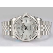 Rolex Datejust Automatic Silver Dial with Diamond Marking