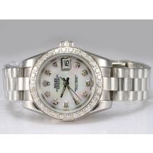Rolex Datejust Automatic Diamond Bezel and Marking with MOP Dial