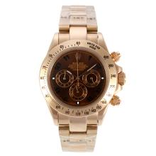 Rolex Daytona Working Chronograph Full Rose Gold with Brown Dial
