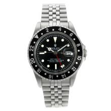 Rolex GMT-Master Swiss ETA 2836 Movement Vintage Edition with Black Dial and Bezel-White Marking