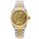 Rolex Datejust Automatic Two Tone Diamond Markers with Golden Dial Sapphire Glass-1