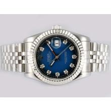 Rolex Datejust Automatic Diamond Markings with Blue Dial
