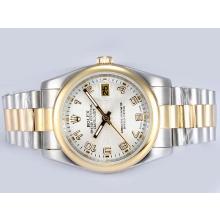 Rolex Datejust Automatic Two Tone with White Dial Number Marking-2