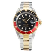 Rolex Submariner Automatic Two Tone Black/Red Bezel with Black Dial