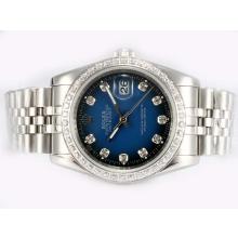 Rolex Datejust Automatic Diamond Bezel and Marking with Blue Dial