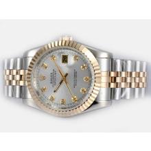 Rolex Datejust Automatic Two Tone Diamond Marking with Silver Dial 1