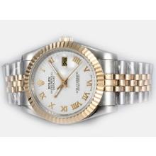 Rolex Datejust Automatic Two Tone with White Dial Roman Marking-1