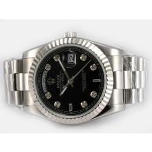 Rolex Day-Date Automatic Diamond Marking with Black Dial 2