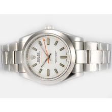 Rolex Milgauss Automatic with White Dial Orange Marking