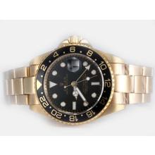 Rolex GMT-Master II Automatic Full Gold with Black Dial and Bezel