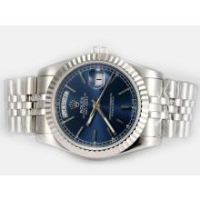 Rolex Day-Date Automatic with Blue Dial Stick Marking