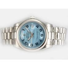 Rolex Daydate Automatic with Blue Dial Number Marking