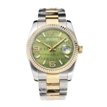 Rolex Datejust Swiss Cal 3135 Movement Two Tone with Super Luminous Green Dial Sapphire Glass-1