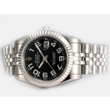 Rolex Datejust Automatic with Black Dial New Version Number Marking