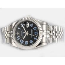 Rolex Datejust Automatic with Black Dial Blue Number Marking
