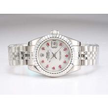 Rolex Datejust Automatic MOP Dial With Red Diamond Marking
