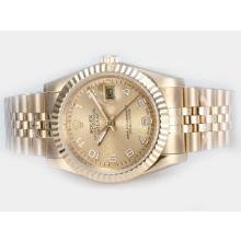 Rolex Datejust Automatic Fulll Gold with Golden Dial Number Marking