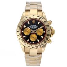 Rolex Daytona Automatic Full Gold with Black Dial