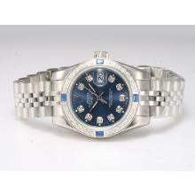 Rolex Datejust Automatic Diamond Marking and Bezel with Blue Dial