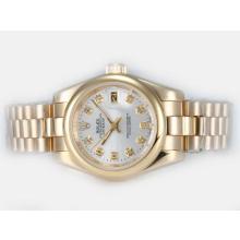 Rolex Datejust Automatic Full Gold Diamond Marking with Silver Dial 2