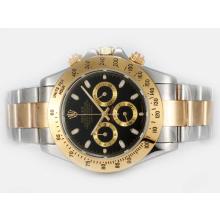 Rolex Daytona Working Chronograph Two Tone with Black Dial