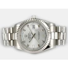 Rolex Day-Date Automatic Diamond Marking with Silver Dial 1