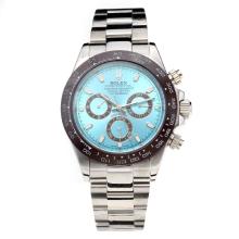 Rolex Daytona Automatic Ceramic Bezel with Blue Dial S/S-Stick Marking(Gift Box is Included)