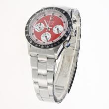 Rolex Daytona Working Chronograph with Red Dial S/S-Vintage Edition