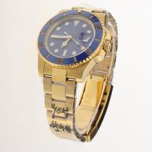 Rolex Submariner MIYOTA 9015 Automatic Movement Full Gold Ceramic Bezel with Blue Dial
