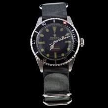 Rolex Submariner Swiss ETA 2836 Movement Black Dial with Nylon Strap-Vintage Edition-2