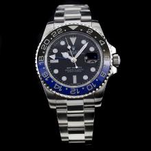 Rolex GMT-Master II Automatic Black/Blue Bezel with Black Dial S/S-Same Chassis as the Swiss Version