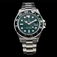 Rolex GMT-Master II Swiss ETA 2836 Movement with Green Bezel and Dial S/S 