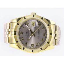 Rolex Datejust Automatic Full Gold with Gray Dial Roman Marking-1