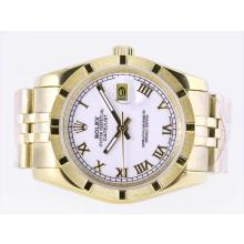 Rolex Datejust Automatic Full Gold with White Dial Roman Marking-1