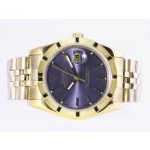 Rolex Datejust Automatic Full Gold with Blue Dial