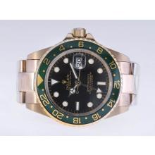 Rolex GMT-Master II Automatic Full Gold with Black Dial Green Bezel