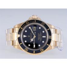 Rolex Submariner Automatic Full Gold with Black Dial and Bezel