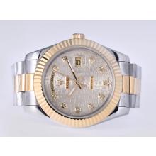 Rolex Day-Date II Automatic Two Tone Diamond Marking with Computer Dial 41mm New Version-2