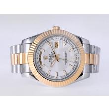 Rolex Day-Date II Automatic Two Tone with Silver Dial 41mm New Version