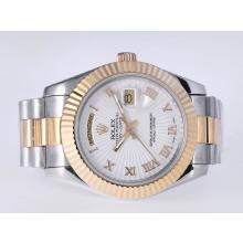 Rolex Day-Date II Automatic Two Tone Roman Marking with White Dial 41mm New Version
