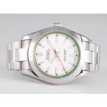 Rolex Milgauss Automatic with Tinted Green Sapphire Same Structure As ETA Version-New Version 39mm