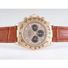 Rolex Daytona Working Chronograph Gold Case with Golden Dial 1